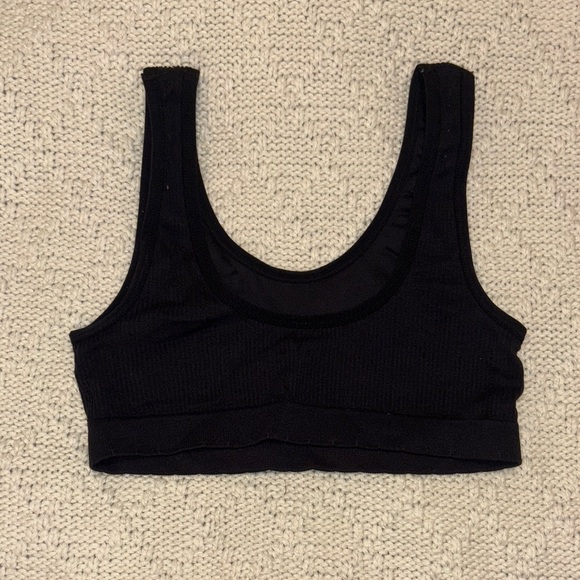 Black Ribbed Lucky Brand Bra - Picture 3 of 4
